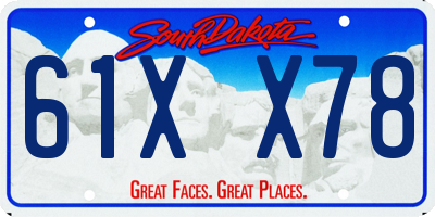 SD license plate 61XX78