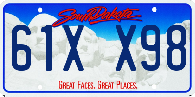 SD license plate 61XX98