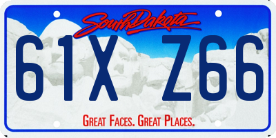 SD license plate 61XZ66