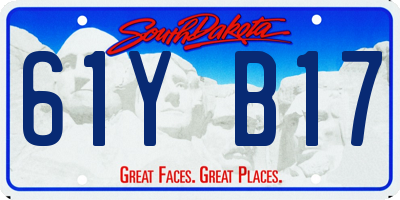 SD license plate 61YB17