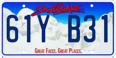 SD license plate 61YB31