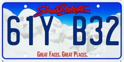 SD license plate 61YB32