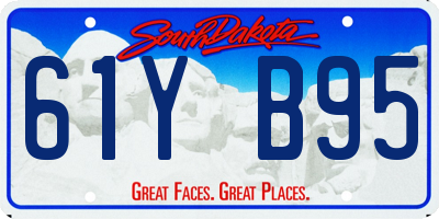 SD license plate 61YB95