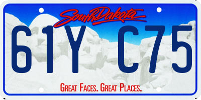 SD license plate 61YC75