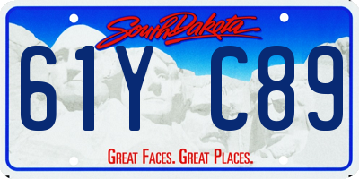 SD license plate 61YC89