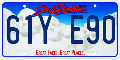 SD license plate 61YE90