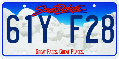 SD license plate 61YF28