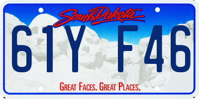 SD license plate 61YF46