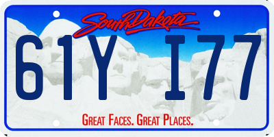 SD license plate 61YI77