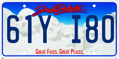 SD license plate 61YI80