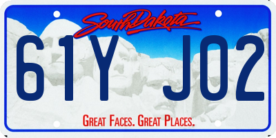 SD license plate 61YJ02