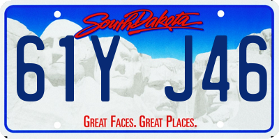 SD license plate 61YJ46