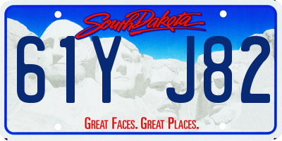 SD license plate 61YJ82