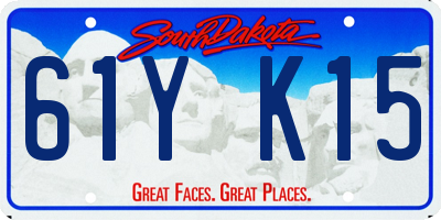 SD license plate 61YK15