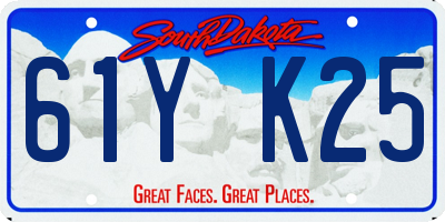 SD license plate 61YK25