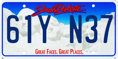 SD license plate 61YN37