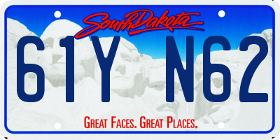 SD license plate 61YN62
