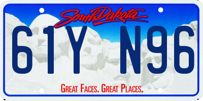 SD license plate 61YN96