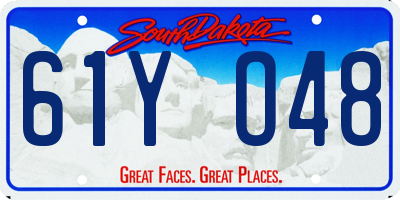 SD license plate 61YO48