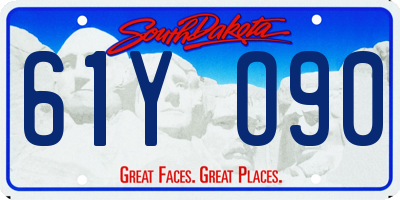 SD license plate 61YO90