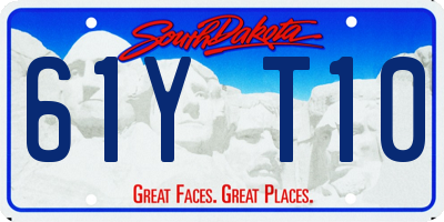 SD license plate 61YT10