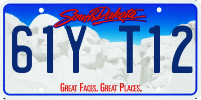 SD license plate 61YT12