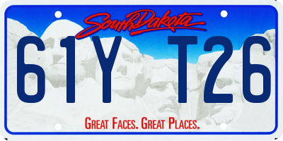 SD license plate 61YT26