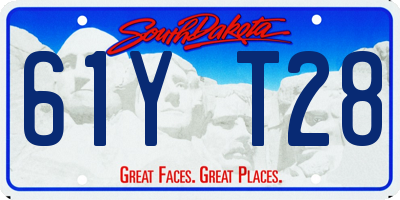 SD license plate 61YT28