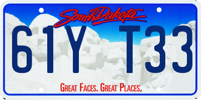 SD license plate 61YT33