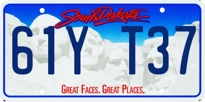 SD license plate 61YT37