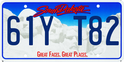 SD license plate 61YT82
