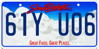 SD license plate 61YU06