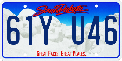 SD license plate 61YU46