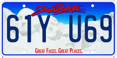 SD license plate 61YU69