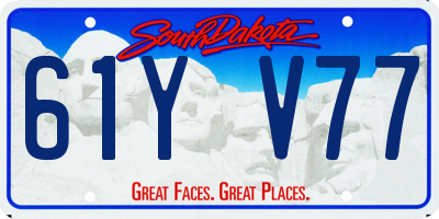 SD license plate 61YV77