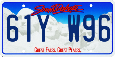 SD license plate 61YW96