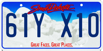 SD license plate 61YX10