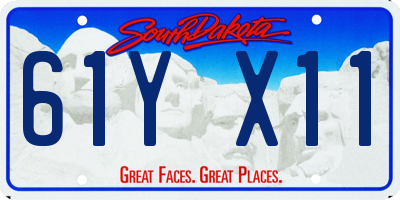 SD license plate 61YX11