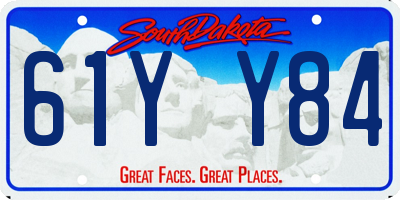 SD license plate 61YY84