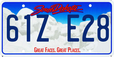 SD license plate 61ZE28