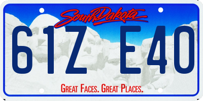 SD license plate 61ZE40