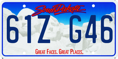 SD license plate 61ZG46