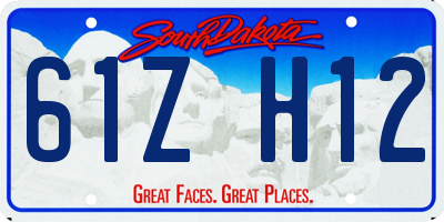 SD license plate 61ZH12
