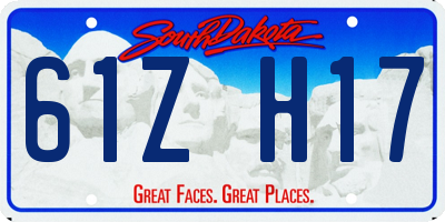SD license plate 61ZH17