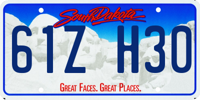 SD license plate 61ZH30