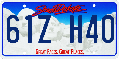 SD license plate 61ZH40