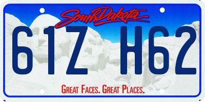 SD license plate 61ZH62