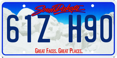 SD license plate 61ZH90