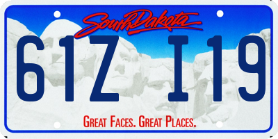 SD license plate 61ZI19