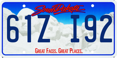 SD license plate 61ZI92